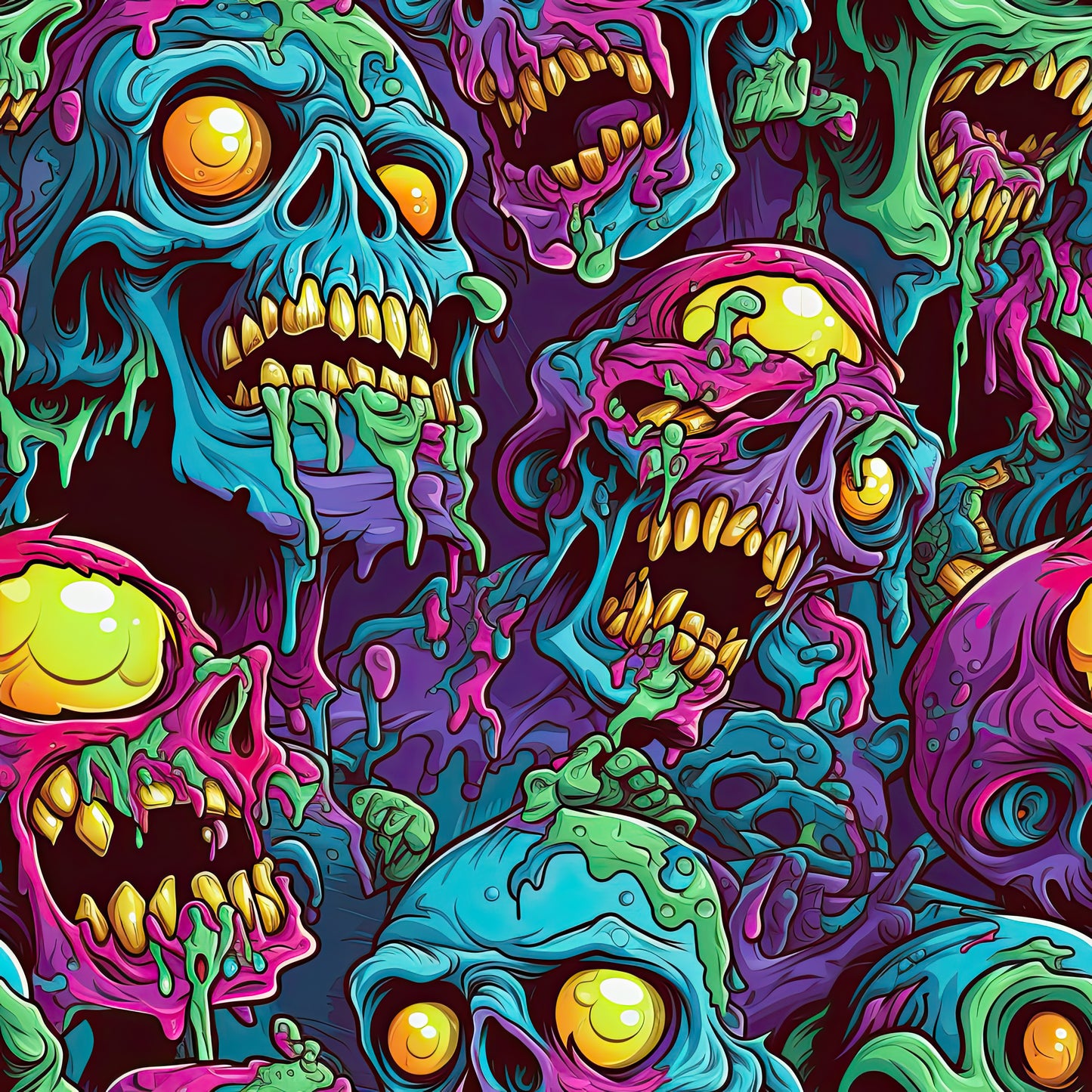 Neon Zombie Convertible Zippered Romper